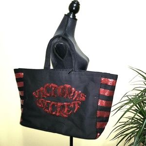 Victoria's Secret Sequin & Zipper Tote